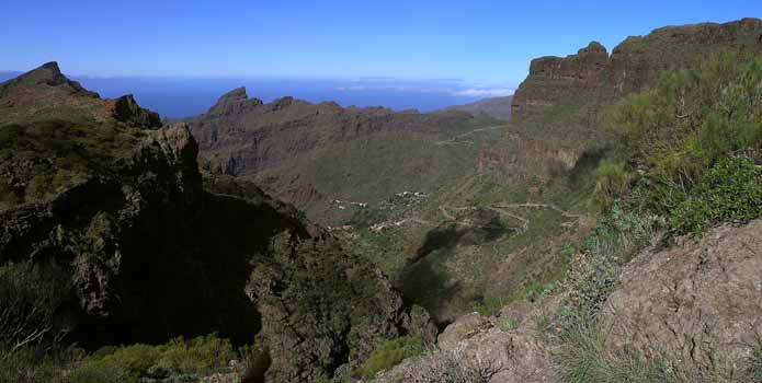 Blick auf das Dorf Masca im Teno-Gebirge