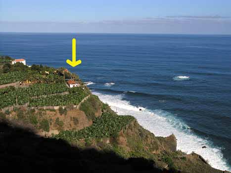 Das Ferienhaus liegt etwa 15 km westlich von Puerto de la Cruz.